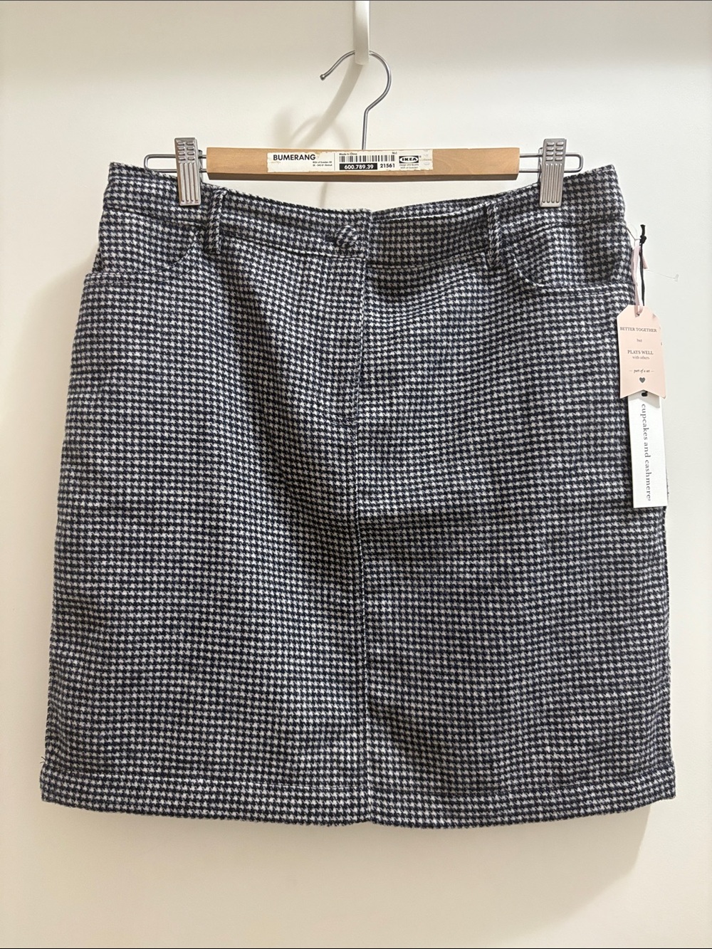 Houndstooth Mini Skirt - Black & White